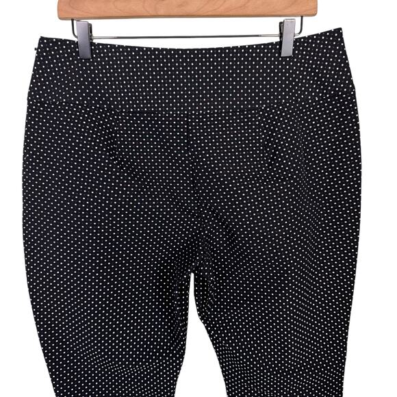 Cabi 5175 Seaside Chic Black & White Polka Dot Trousers Slim Leg Ankle Pants - Picture 5 of 10